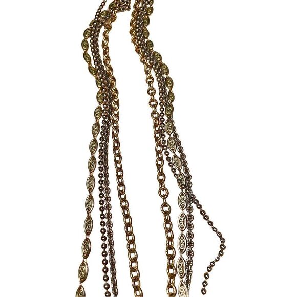 John Wind Maximal Art Multi Chain & Charm Vintage Necklace… Rare! - Picture 4 of 16